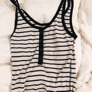 Ribbed striped tank